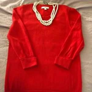 Orange quarter sleeve sweater